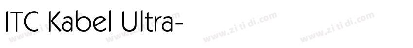 ITC Kabel Ultra字体转换
